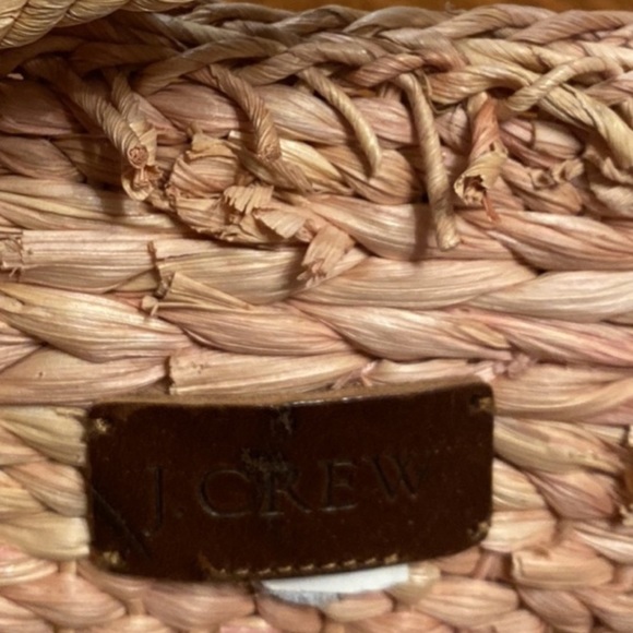 J. Crew Large Woven Basket Tote Bag Purse Approx. 6”D x18”L ~6.75-7.25” drop - Picture 15 of 15